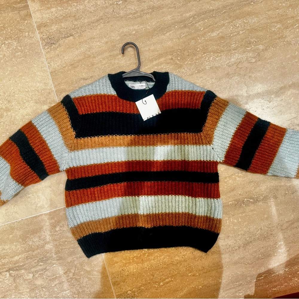 Zara kids Multicolor Striped Sweater
